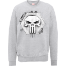 Marvel The Punisher Skull Badge Logo Trui - Grijs