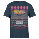 Back To The Future OUTATIME Men's Christmas T-Shirt - Navy