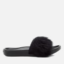 UGG Women's Royale Fluffy Slide Sandals - Black