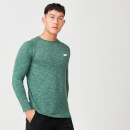 Performance Long Sleeve Top - Green Marl - XS - Dark Green Marl