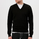 Maison Margiela Men's Elbow Patch V Neck Jumper - Black