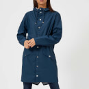 RAINS Women's Long Jacket - Faded Blue