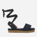 Castañer Women's Worquidea Flat Espadrille Sandals - Azul Marino