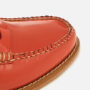 Bass Weejuns Women's Penny Slide Wheel Patent Leather Loafers - Orange