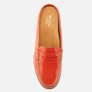 Bass Weejuns Women's Penny Slide Wheel Patent Leather Loafers - Orange