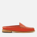 Bass Weejuns Women's Penny Slide Wheel Patent Leather Loafers - Orange