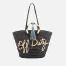 Rebecca Minkoff Women's Straw Off Duty Tote - Black