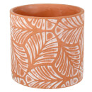 Parlane Leaves Concrete Planter - Terracotta (16 x 16.5cm)