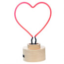 Lumosnap Red Neon Heart Table Lamp