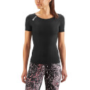 Skins DNAmic Women's Short Sleeve Top -Black/Black
