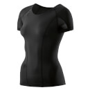 Skins DNAmic Women's Short Sleeve Top -Black/Black