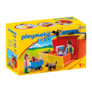 Playmobil 1.2.3 Take Along Market Stall with Carry Handle and Shape Sorting Function (9123)
