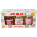 Swizzels Love Hearts Three Candle Gift Pack