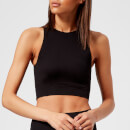 Pepper & Mayne Women's Lazer Cut Cropped Vest - Pitch Black