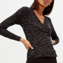 Pepper & Mayne Women's Classic Ballet Wrap Cardigan - Grey Rib