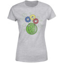 Marvel Avengers Hulk Flower Fist Women's T-Shirt - Grey
