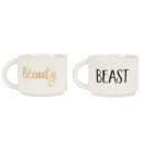 Sass & Belle Set of 2 Beauty and the Beast Stacking Mugs