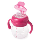 OXO Tot Transitions - Soft Spout Sippy Cup with Handles 175ml - Raspberry