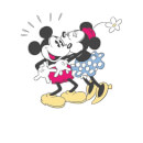 Disney Mickey Mouse Minnie Kiss Sweatshirt - White