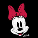 Disney Mickey Mouse Minnie Face Women's T-Shirt - Black