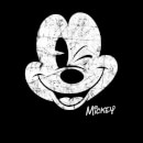Disney Mickey Mouse Worn Face T-Shirt - Black
