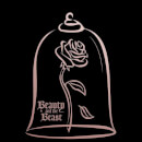 Disney Beauty And The Beast Rose Gold Women's T-Shirt - Black