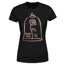 Disney Beauty And The Beast Rose Gold Women's T-Shirt - Black