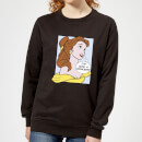 Disney Beauty And The Beast Princess Pop Art Belle Women's Sweatshirt - Black