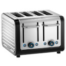 Dualit 46505 Architect 4 Slot Toaster - Brushed Steel/Black