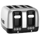 Dualit 46600 Domus 4 Slot Toaster - Polished Steel/Black