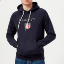 GANT Men's Shield Logo Hoodie - Evening Blue