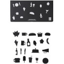 Design Letters Party Icons for Message Board - Black
