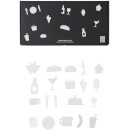Design Letters Party Icons for Message Board - White