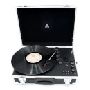 GPO Retro Flight Case 3-Speed Vinyl Turntable with Built-In Speakers - Black/Silver