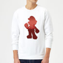 Sweat Homme Super Mario Mario Silhouette - Nintendo - Blanc