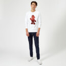 Sweat Homme Super Mario Mario Silhouette - Nintendo - Blanc
