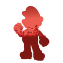 Sweat Homme Super Mario Mario Silhouette - Nintendo - Blanc