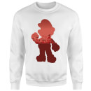 Sweat Homme Super Mario Mario Silhouette - Nintendo - Blanc