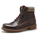 Wrangler Men's Hill Tweed Leather Lace Up Boots - Dark Brown