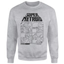 Nintendo Super Metroid Instructional Panel Sweatshirt - Grey