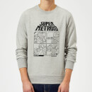 Nintendo Super Metroid Instructional Panel Sweatshirt - Grey