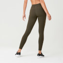 Power Mesh Leggings - Dark Khaki - XS - Dark Khaki