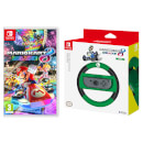 Mario Kart 8 Deluxe Game + Luigi Joy-Con Wheel