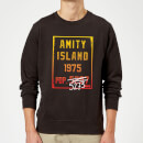 Sweat Homme Les Dents de la mer - Population d'Amity - Noir