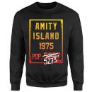 Sweat Homme Les Dents de la mer - Population d'Amity - Noir