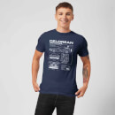 Back to the Future DeLorean Schematic T-shirt - Navy