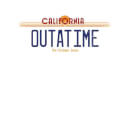 Back to the Future Outatime Plate T-shirt - Wit