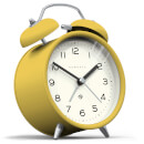 Newgate Charlie Bell Echo Silent Alarm Clock - Yellow