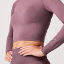 Shape Seamless Crop Top - Mauve - M - Mauve