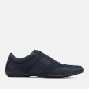 Emporio Armani Men's Zatch Leather Oxford Trainers - Night/Night